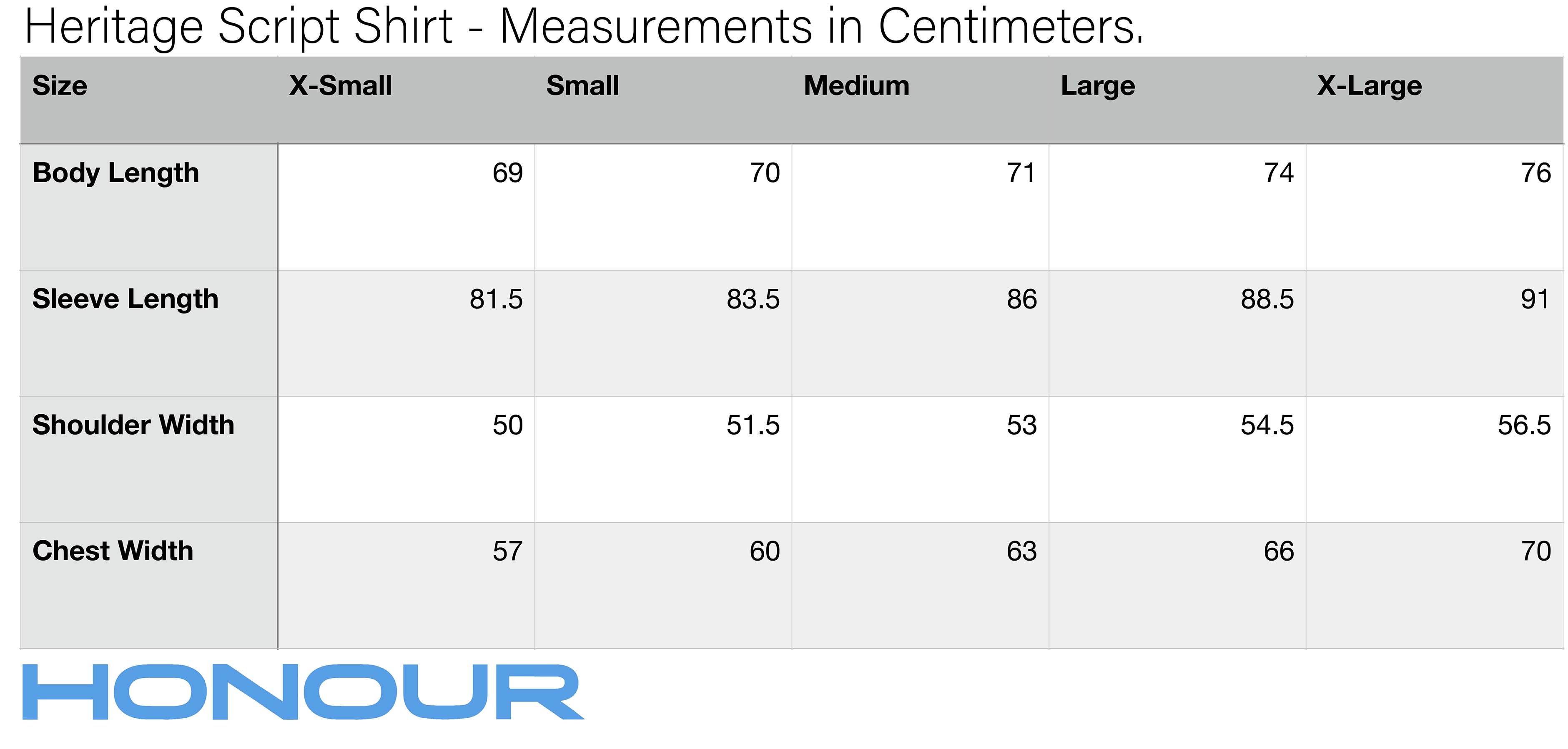 HONOUR Heritage Script Shirt