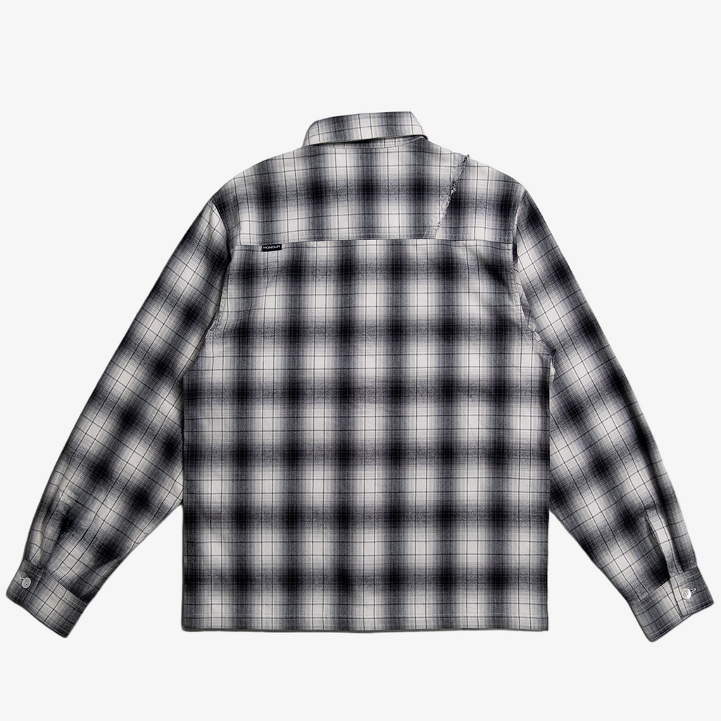 Honour Frayed Overshirt - Shadow Plaid