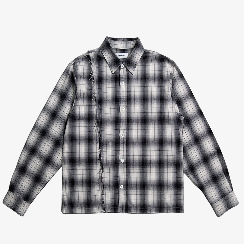 Honour Frayed Overshirt - Shadow Plaid