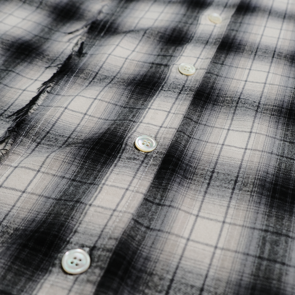 Honour Frayed Overshirt - Shadow Plaid