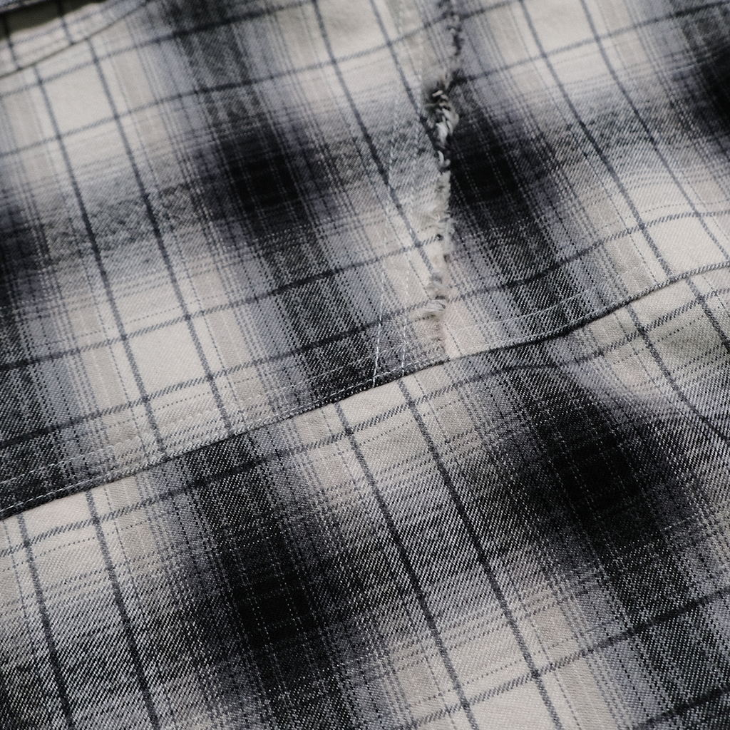 Honour Frayed Overshirt - Shadow Plaid