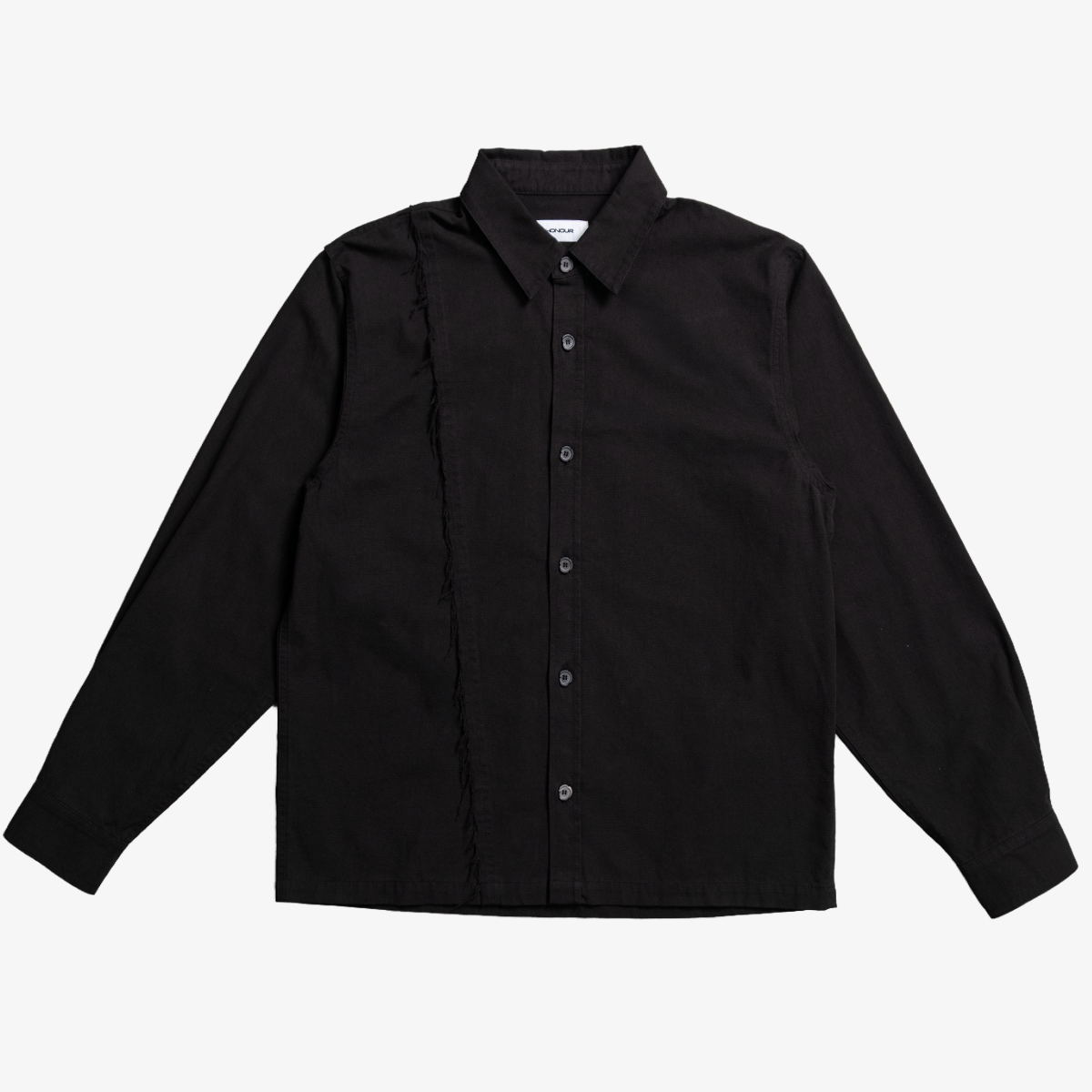 Honour Frayed Overshirt - Black