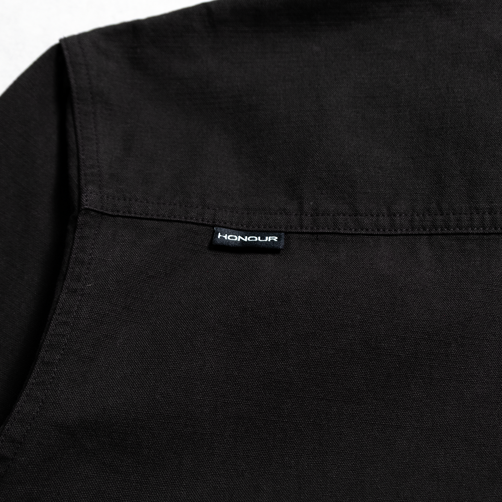 Honour Frayed Overshirt - Black