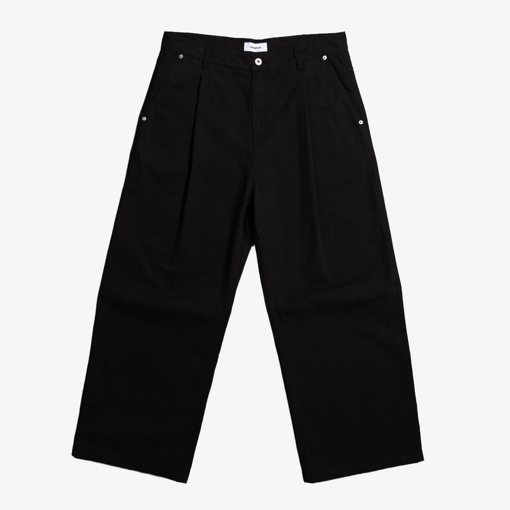 Honour Frayed Relaxed Fit Pant - Black