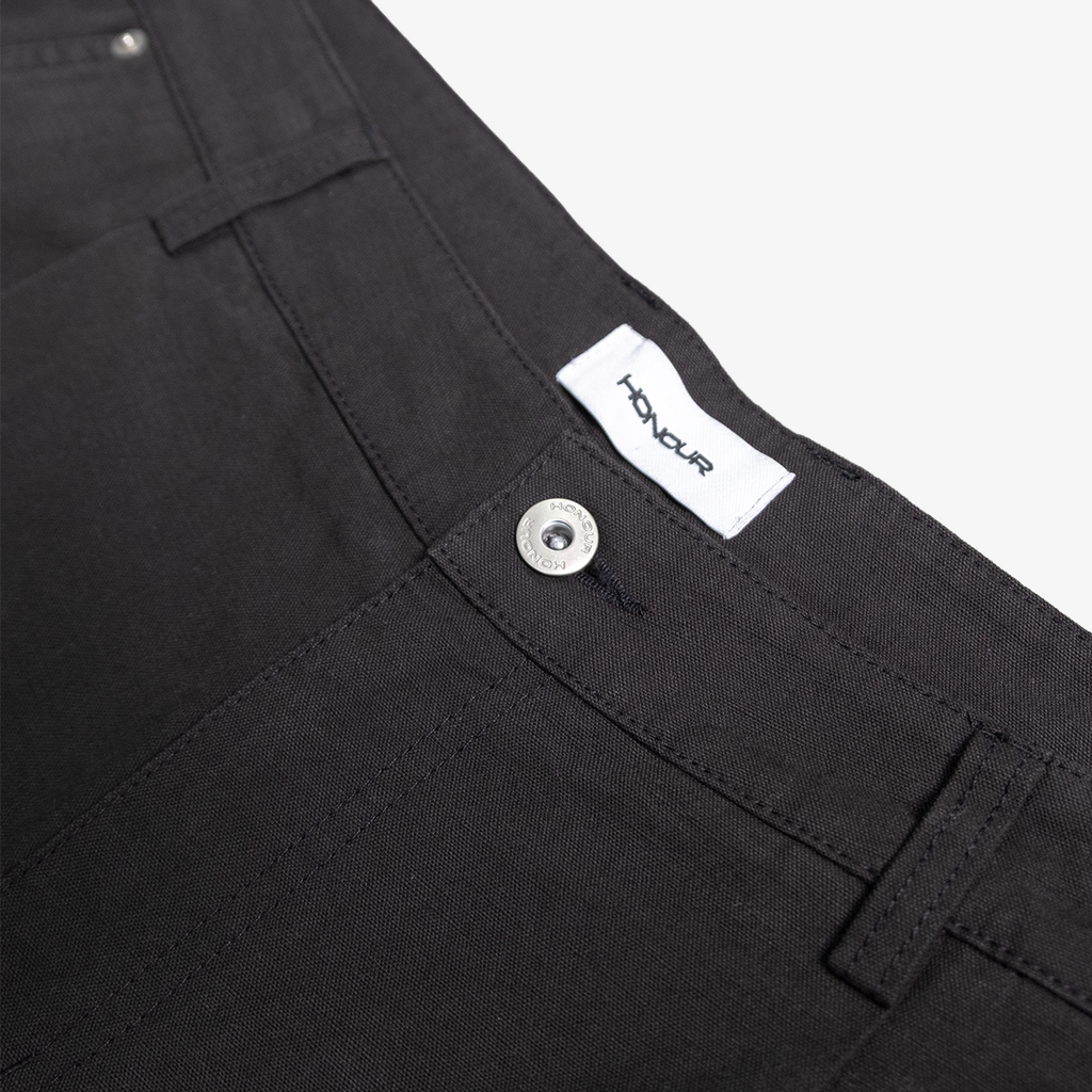 Honour Frayed Relaxed Fit Pant - Black