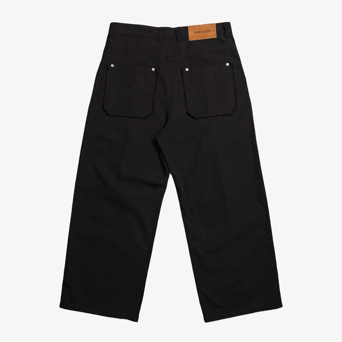 Honour Frayed Relaxed Fit Pant - Black
