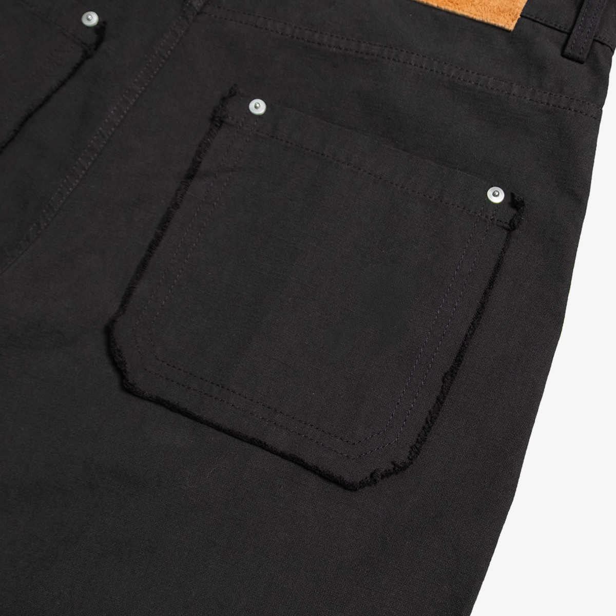 Honour Frayed Relaxed Fit Pant - Black