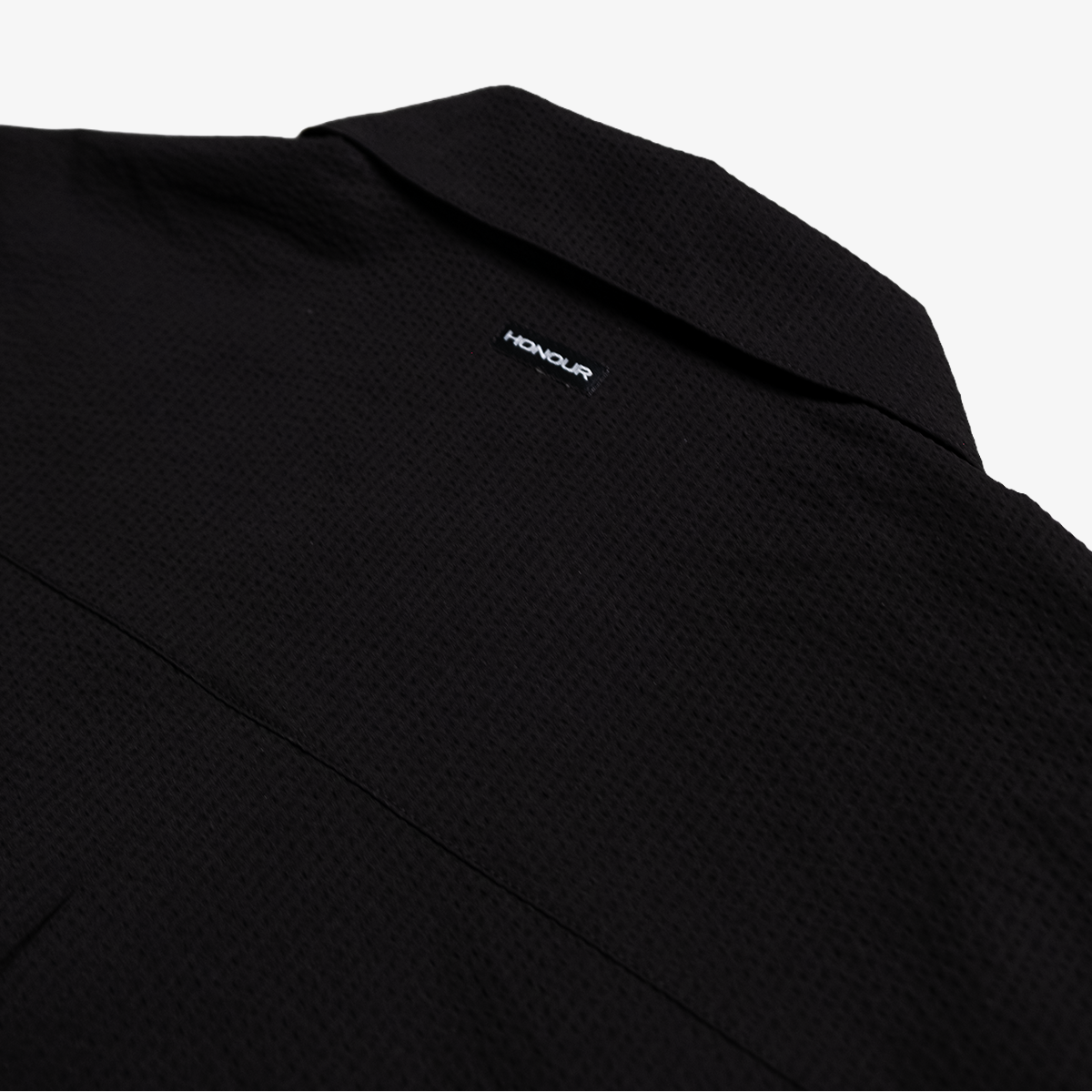 Honour Seersucker Pleated Blousson - Black