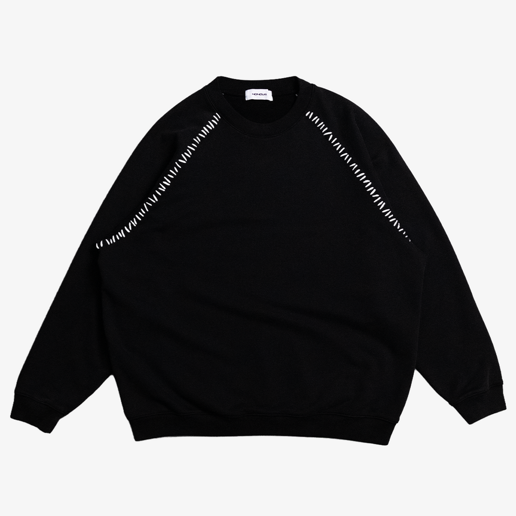 Honour Frankenstitch Crewneck - Black