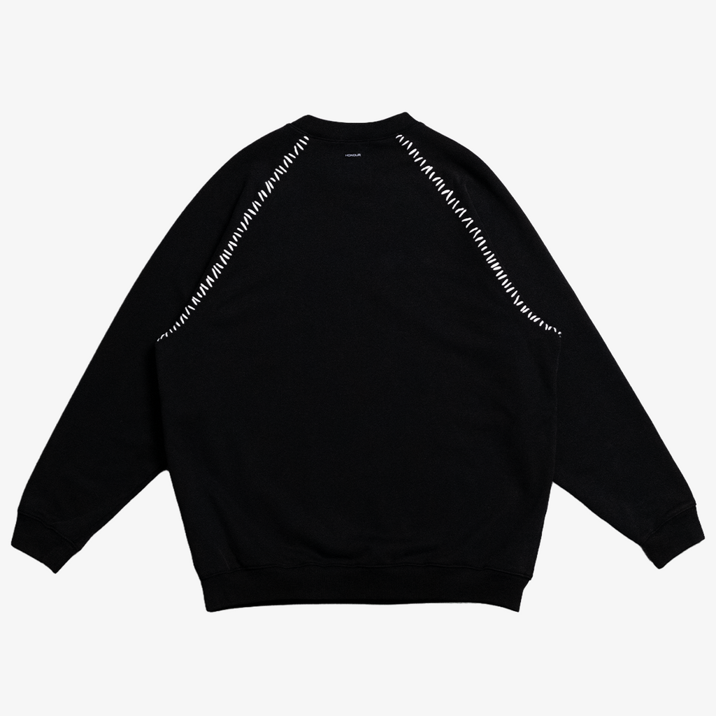 Honour Frankenstitch Crewneck - Black