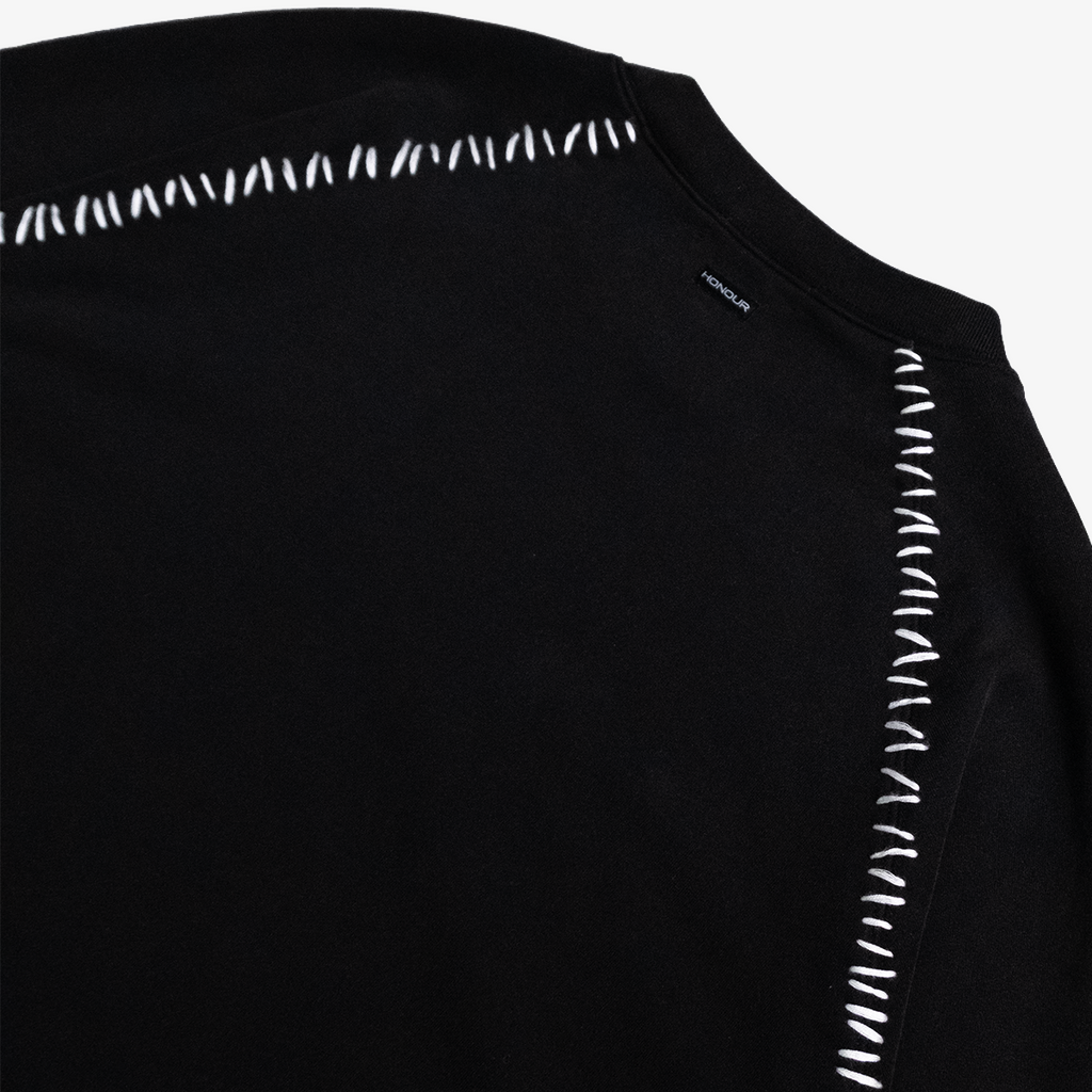 Honour Frankenstitch Crewneck - Black