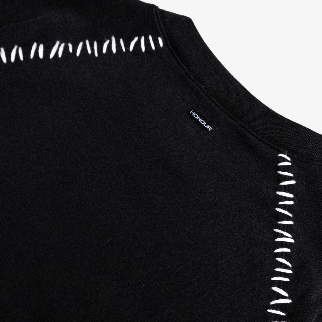 Honour Frankenstitch Crewneck - Black