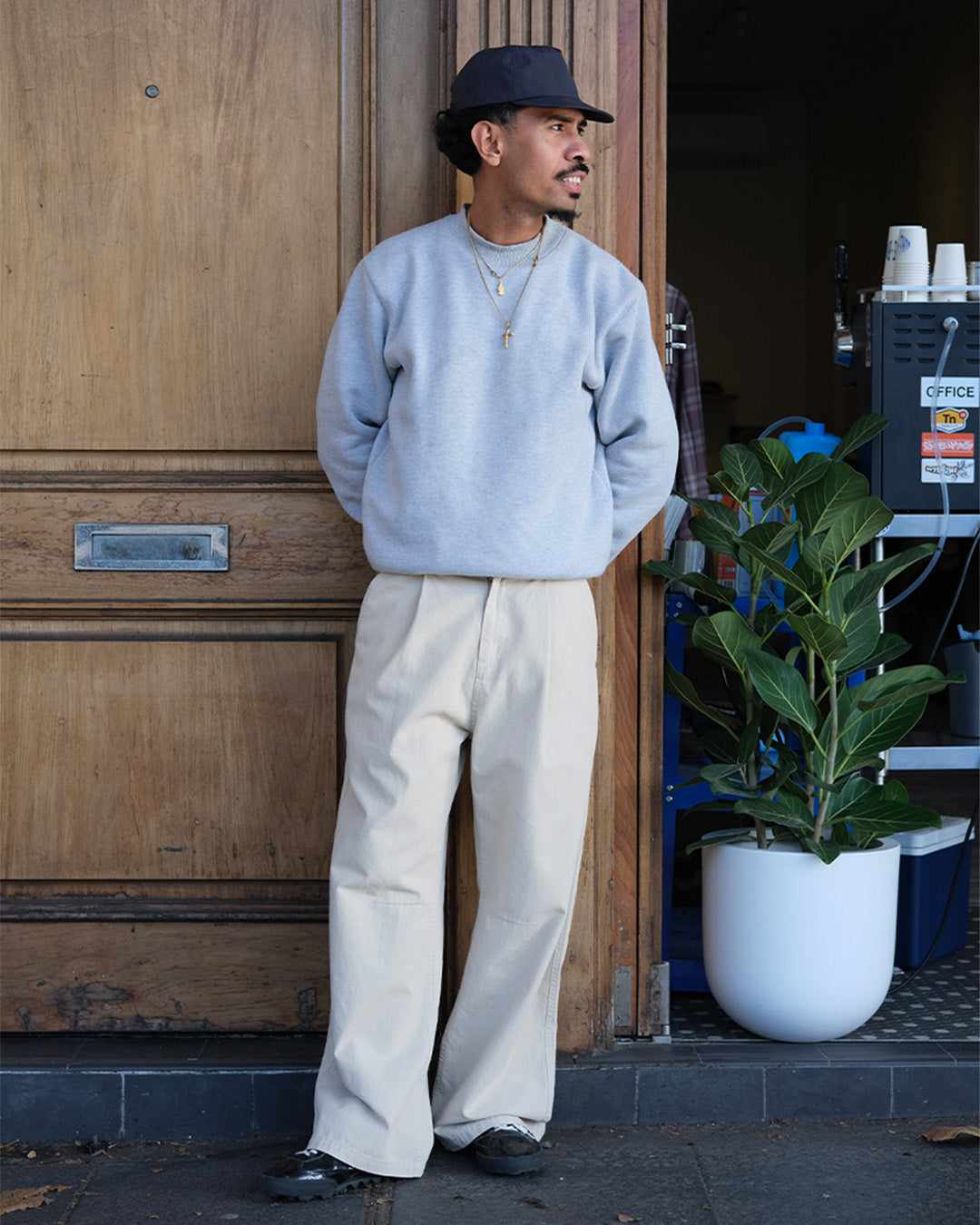 Honour Frayed Relaxed Fit Pant - Beige