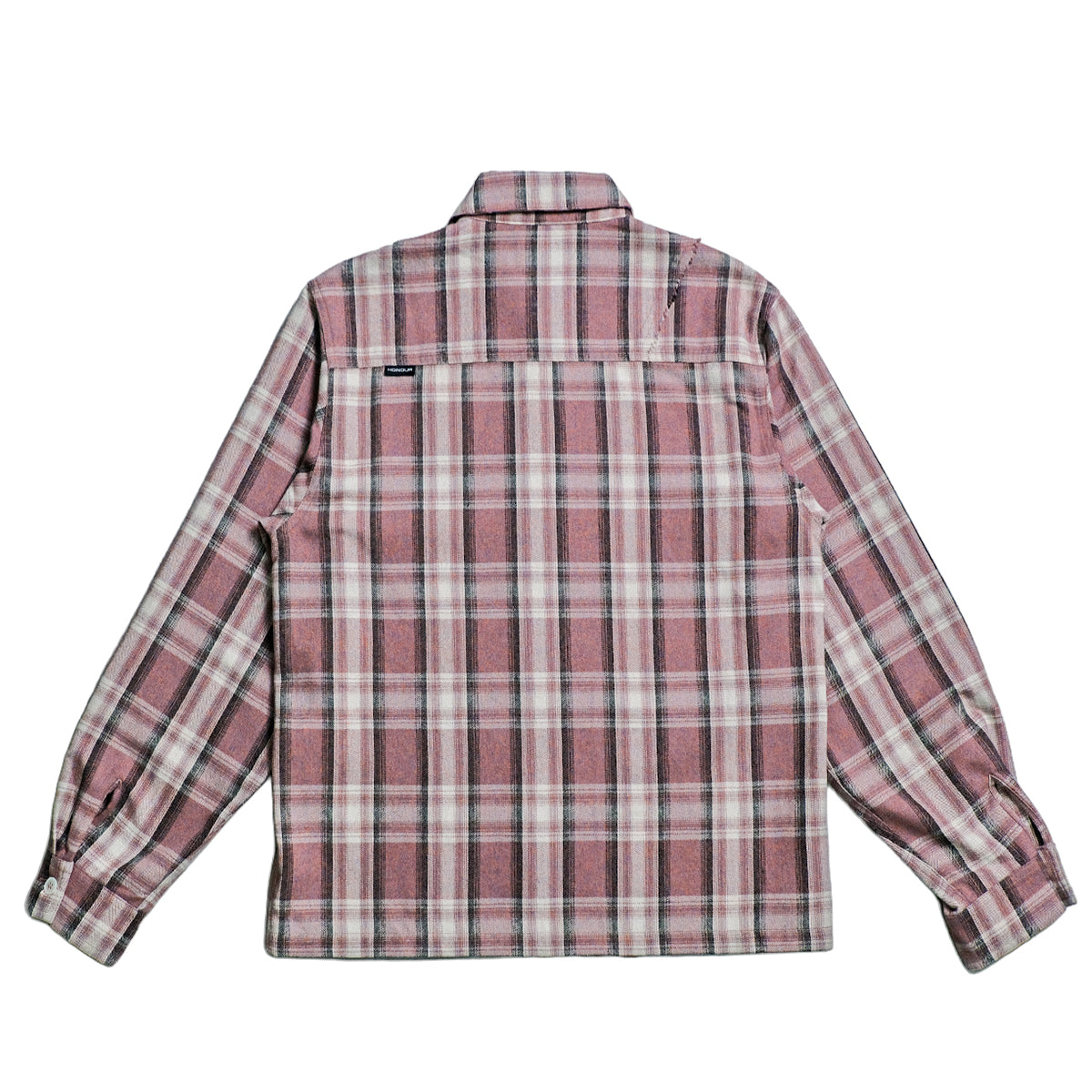Honour Frayed Overshirt - Dusty Pink Check