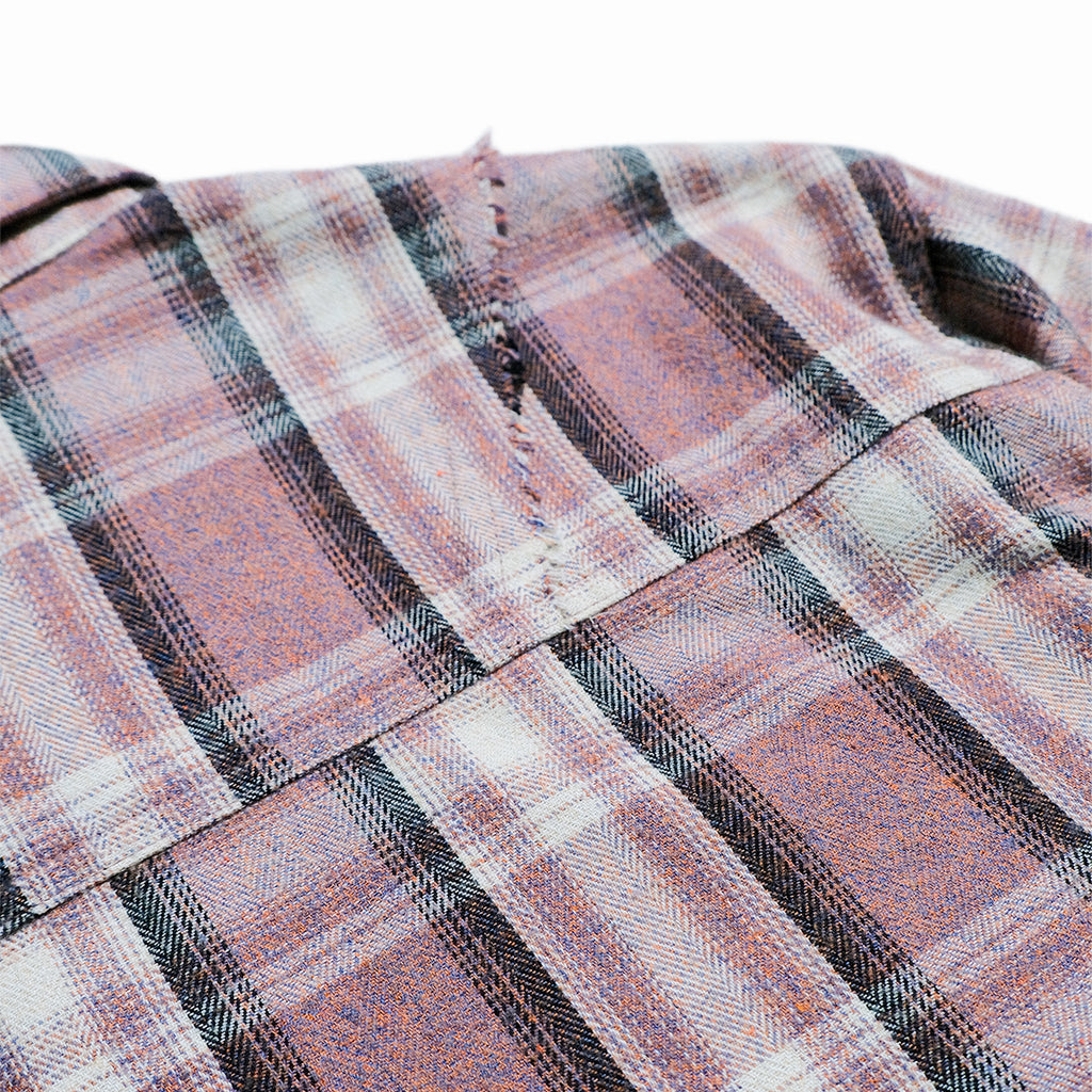 Honour Frayed Overshirt - Dusty Pink Check