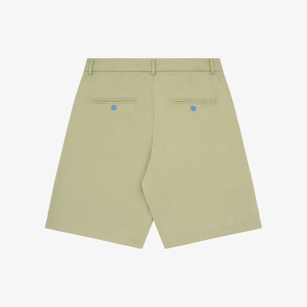 HONOUR Heritage Script Pleated Shorts