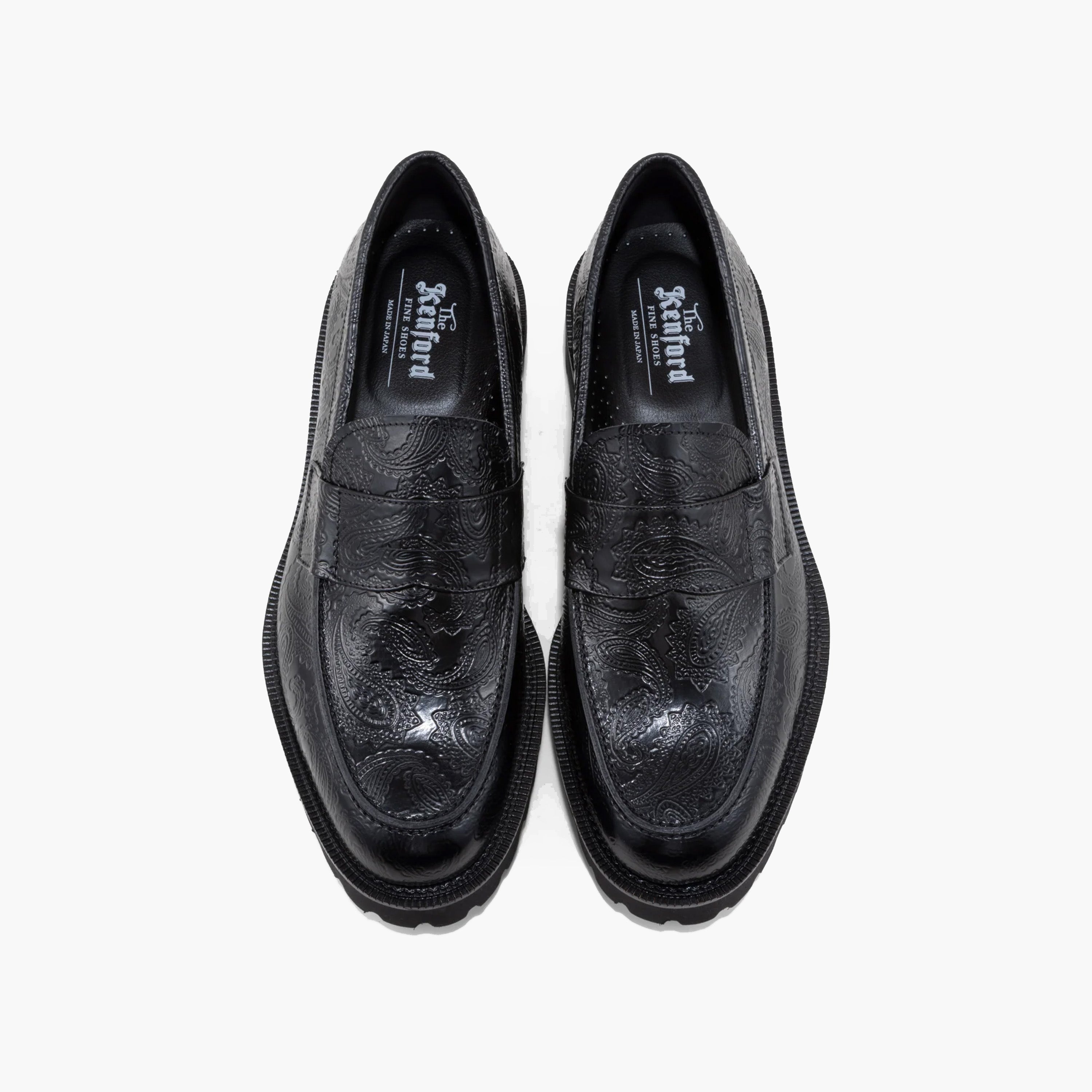 Kenford New Classic Coin Loafers "Black Paisley"