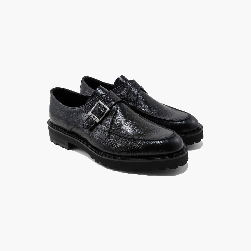 Kenford New Classic U-Tip Monk Strap "Black Paisley"