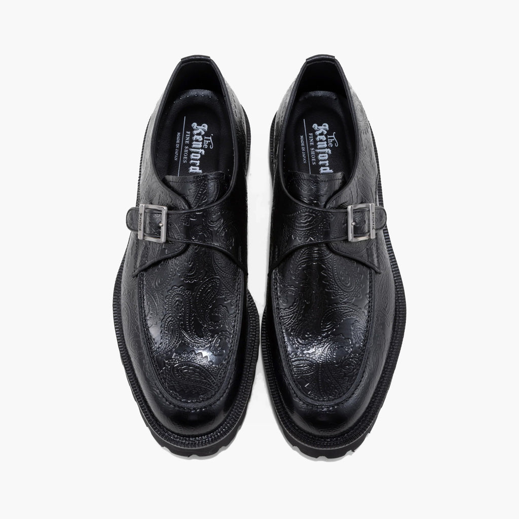 Kenford New Classic U-Tip Monk Strap "Black Paisley"
