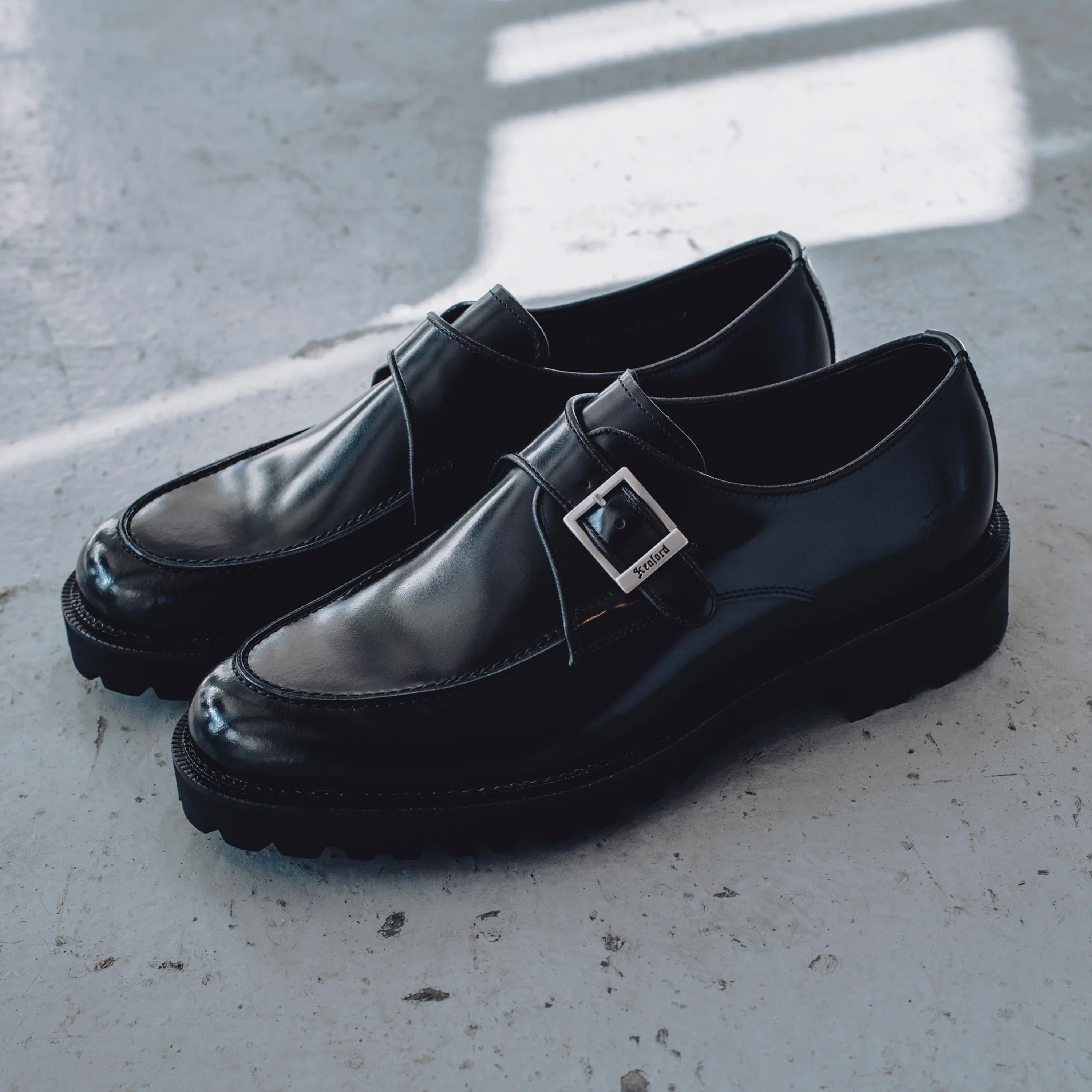Kenford New Classic U-Tip Monk Strap "Black"