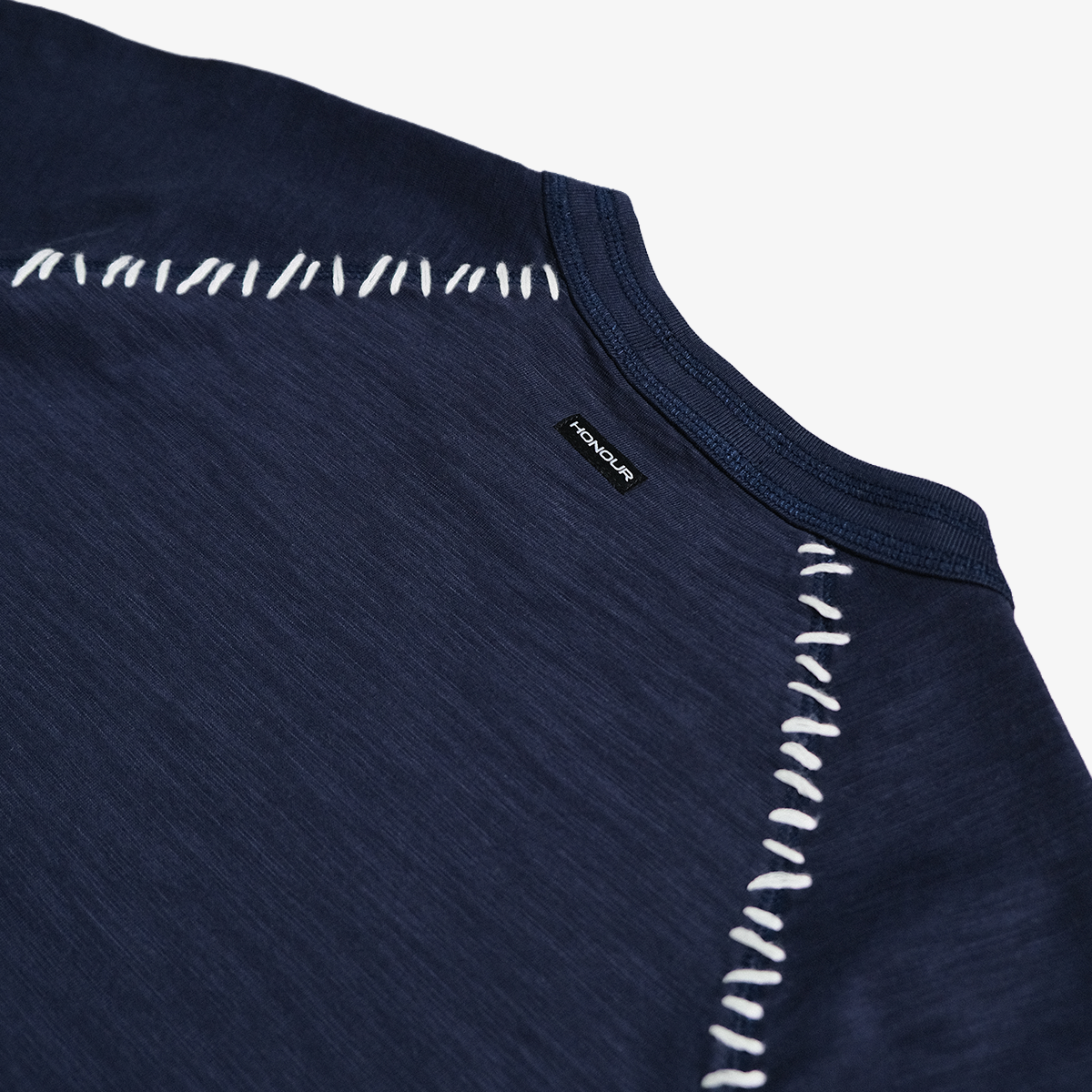 Honour Frankenstitch Tee 'Navy'