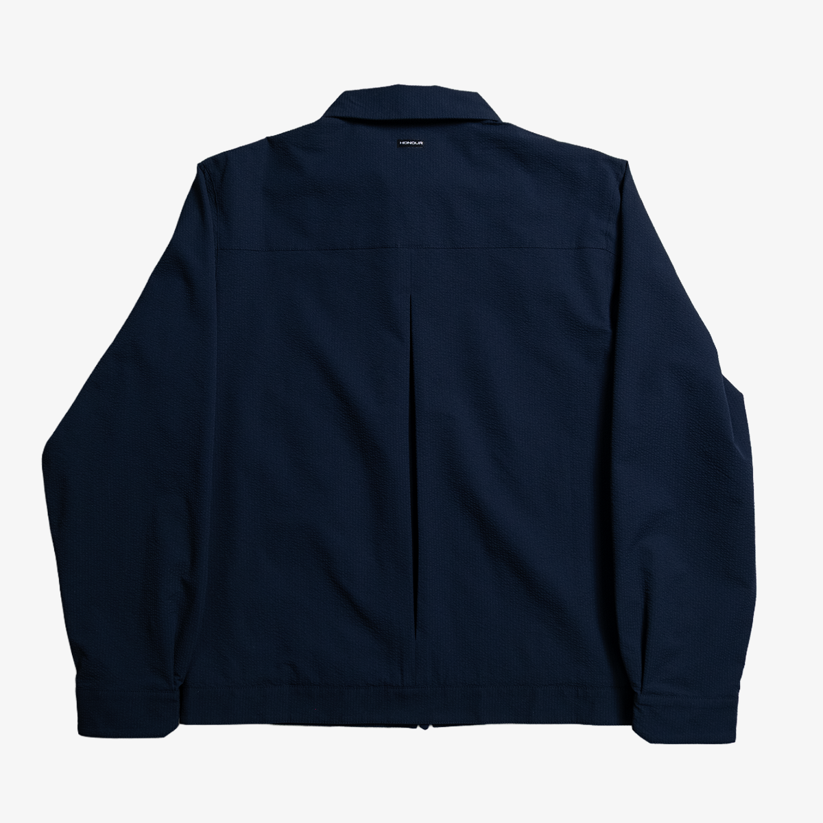 Honour Seersucker Pleated Blousson - Navy