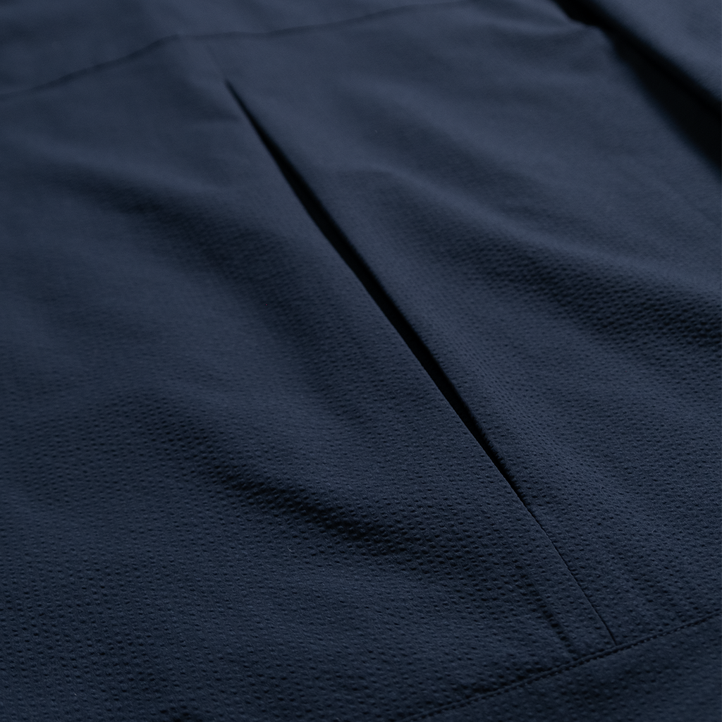 Honour Seersucker Pleated Blousson - Navy