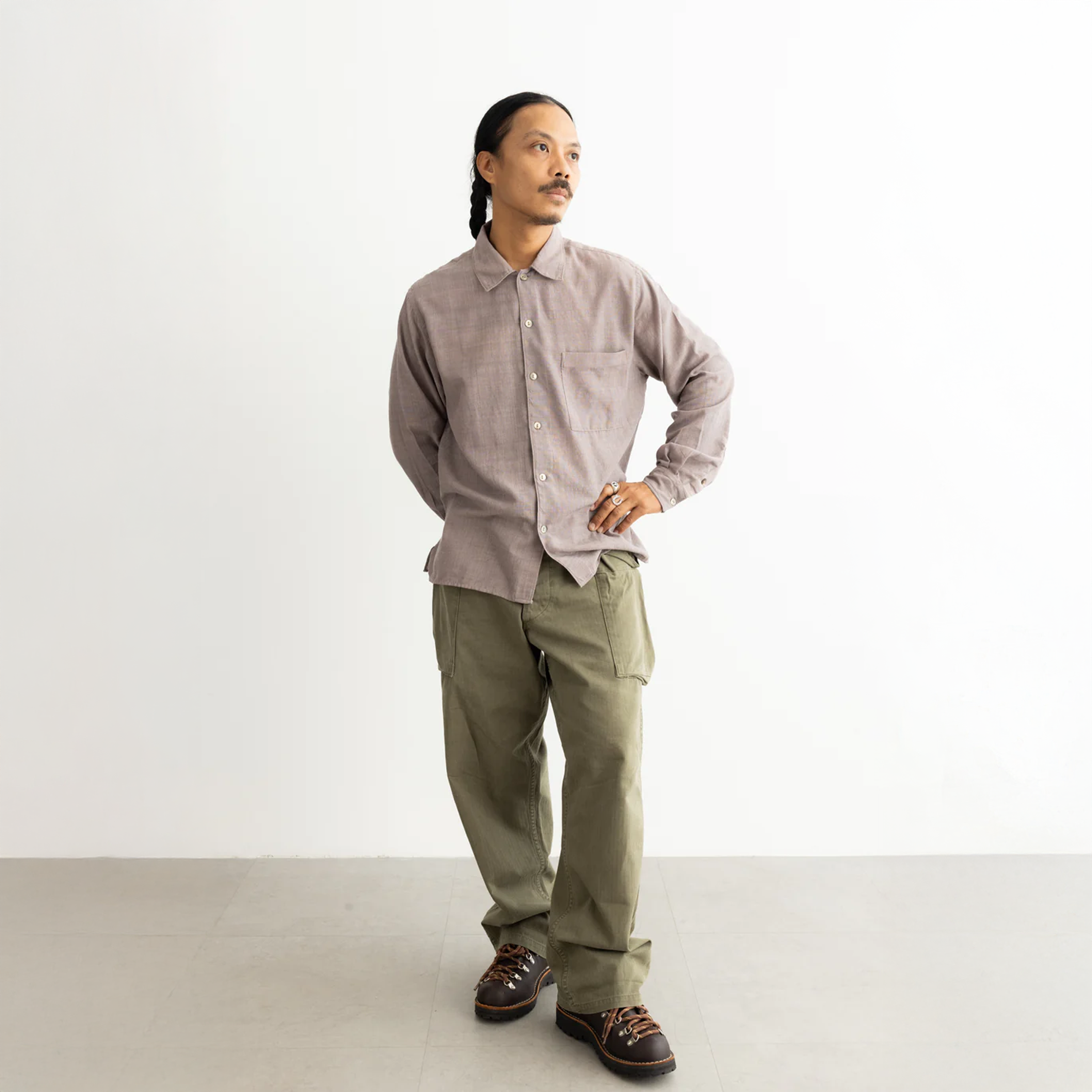 Jan Koleksi Pasar Long Sleeve Shirt "Cloud Grey"