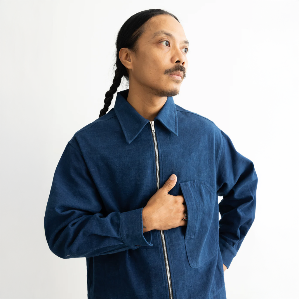 Jan Koleksi Samudra Zip Jacket "Indigo"