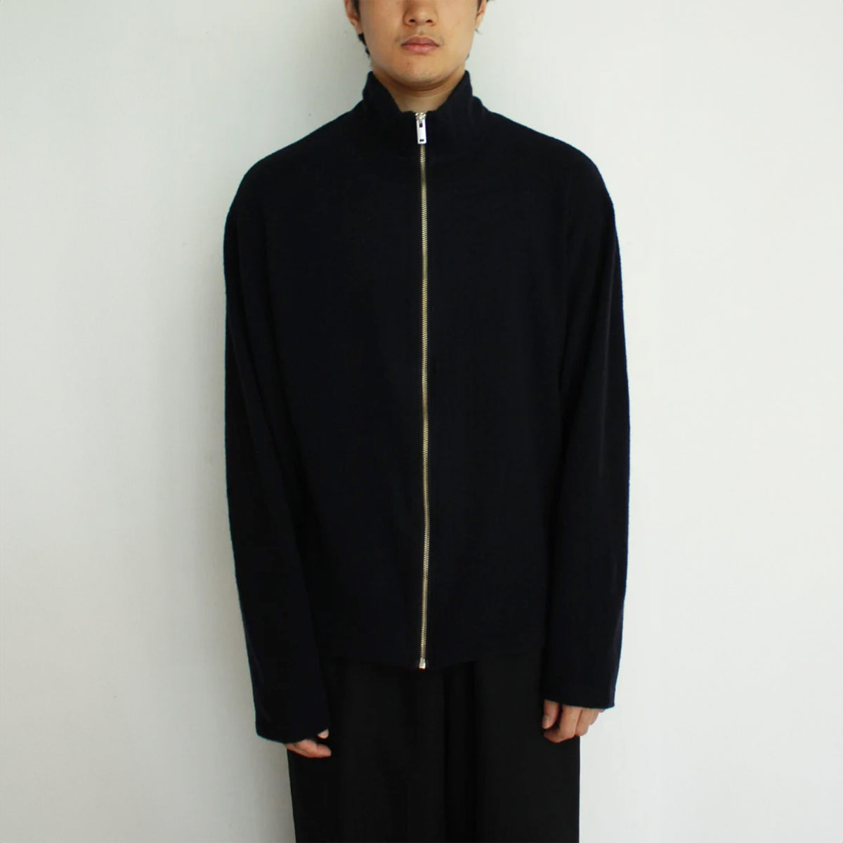 Soe Zip Up Mild Sweater 'Navy'