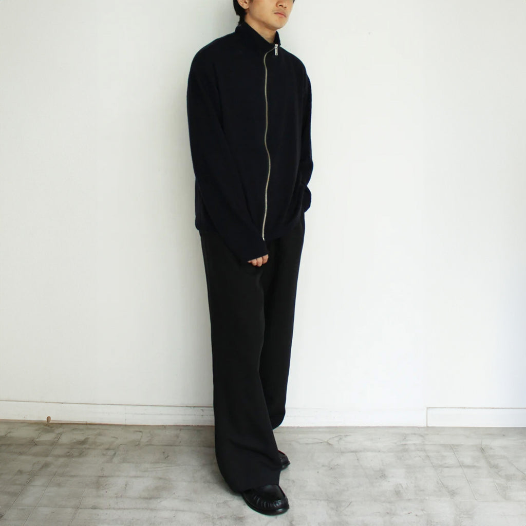 Soe Zip Up Mild Sweater 'Navy'