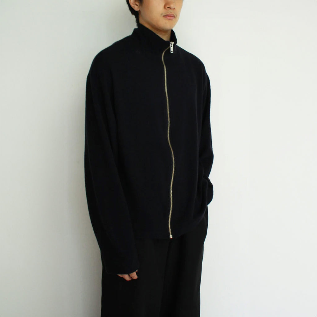 Soe Zip Up Mild Sweater 'Navy'