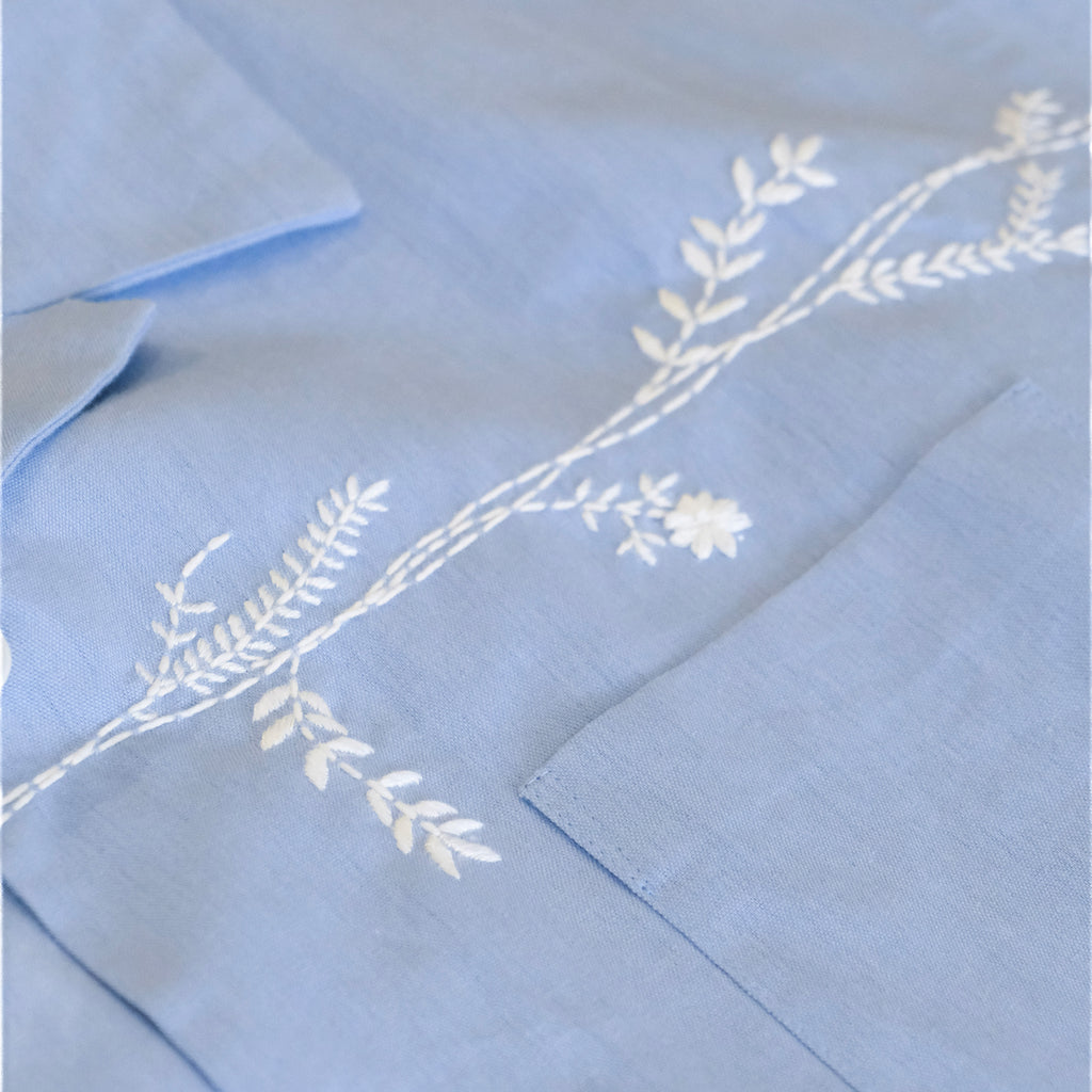 Teras x Pepar Shirt Botanical 'Blue'