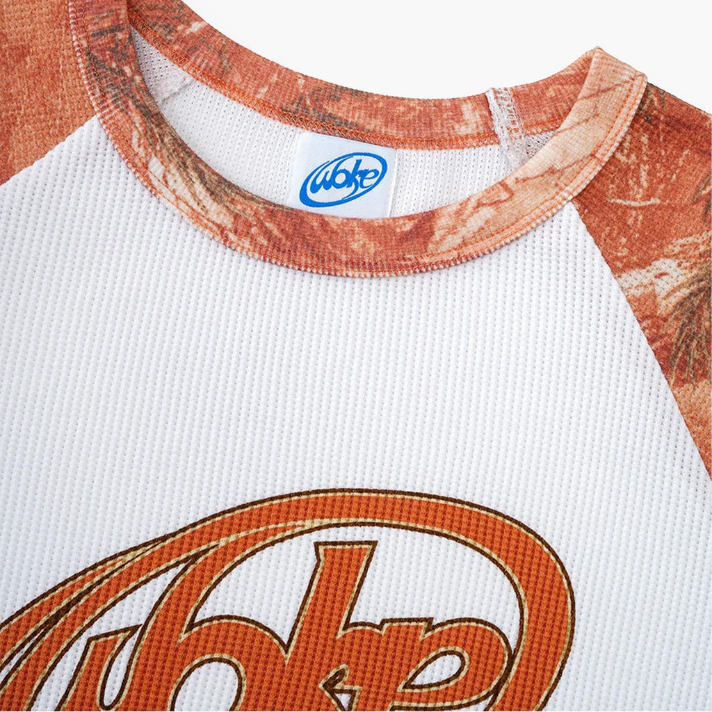 Woke Edge Wave Logo Real Tree Thermal 'Orange'