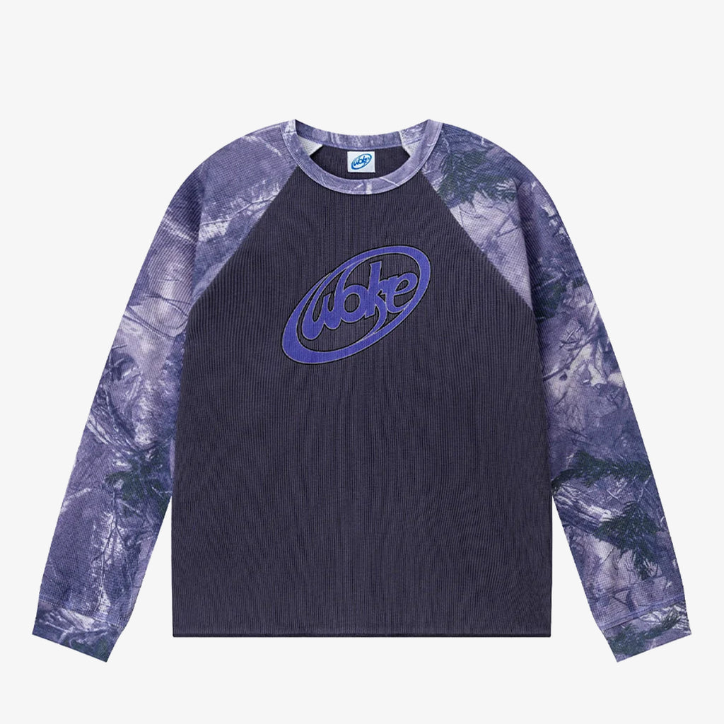 Woke Edge Wave Logo Real Tree Thermal 'Blue'