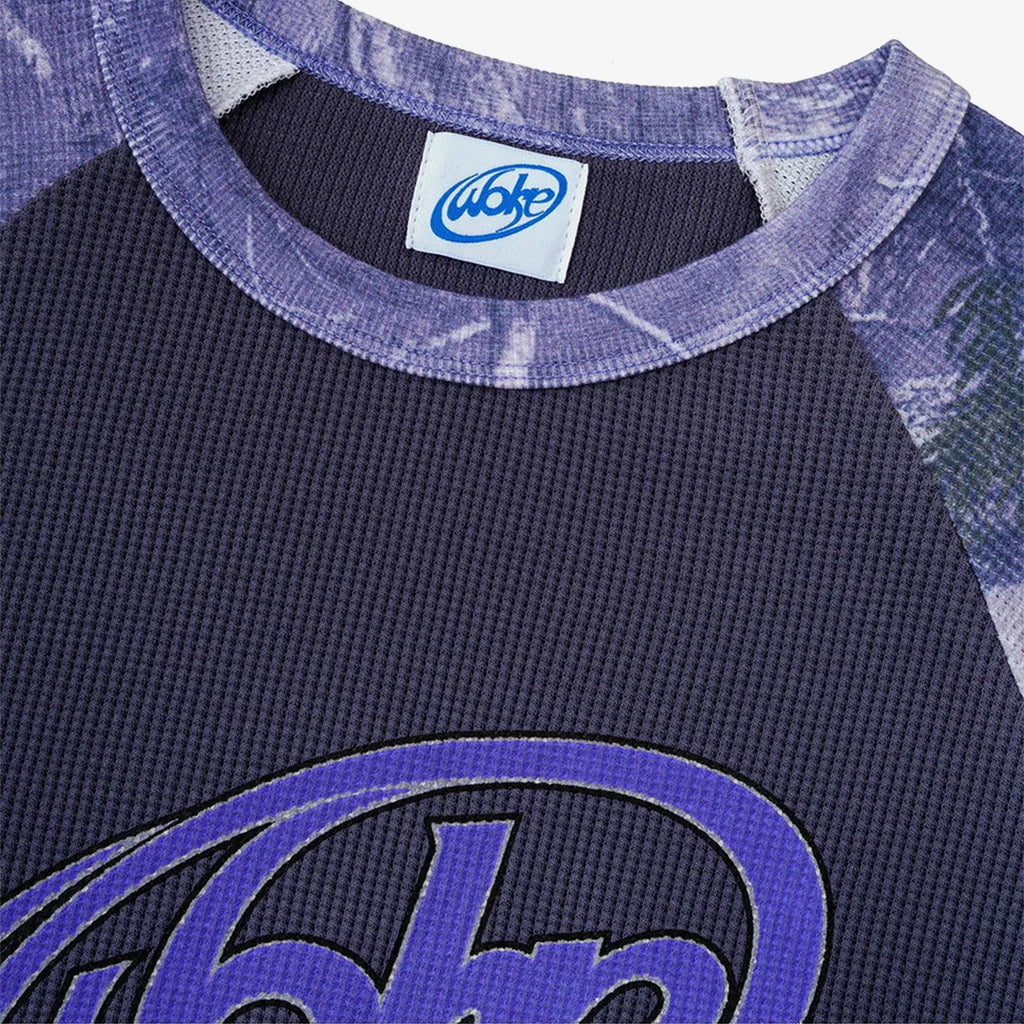 Woke Edge Wave Logo Real Tree Thermal 'Blue'