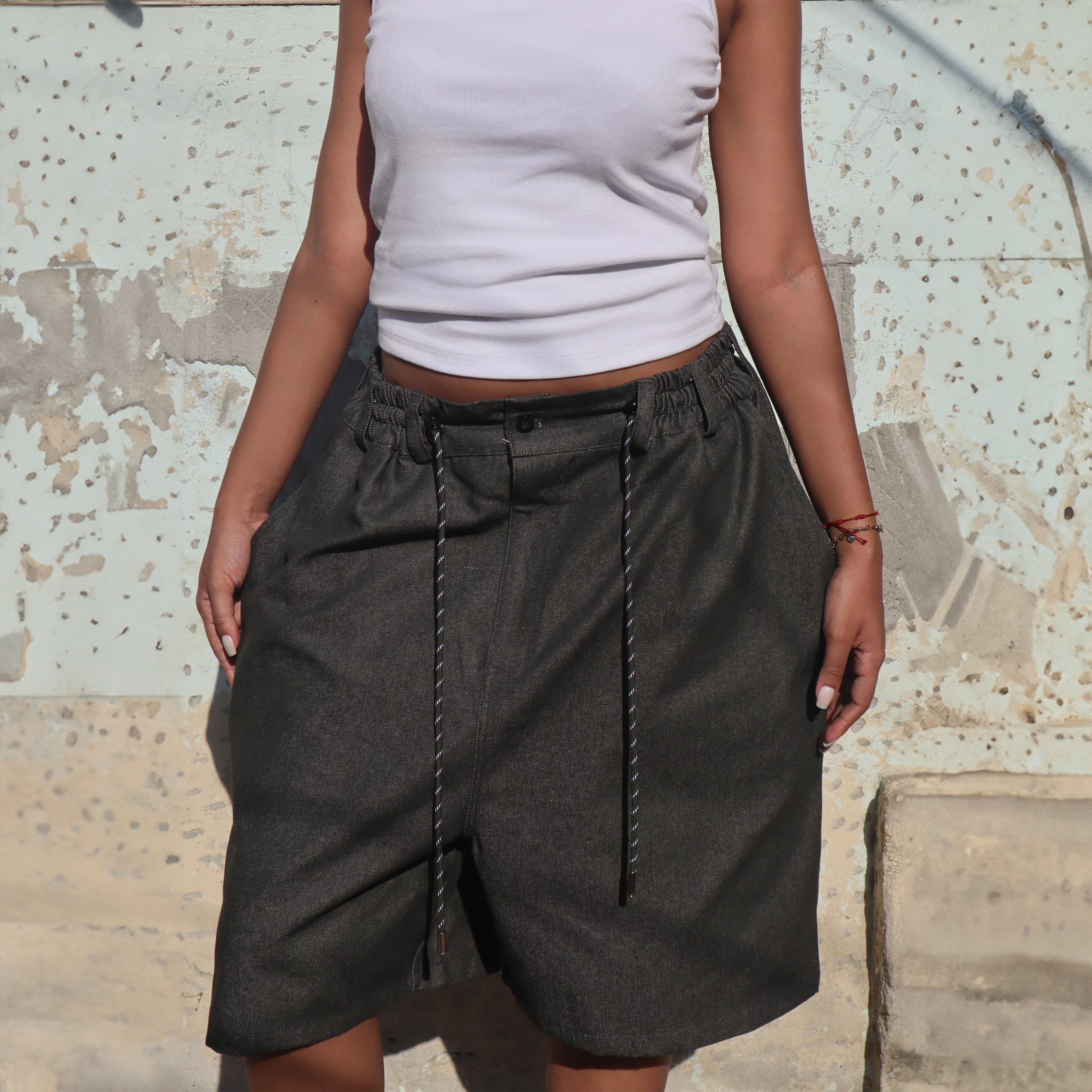 Dacy Denim Khaki Shorts