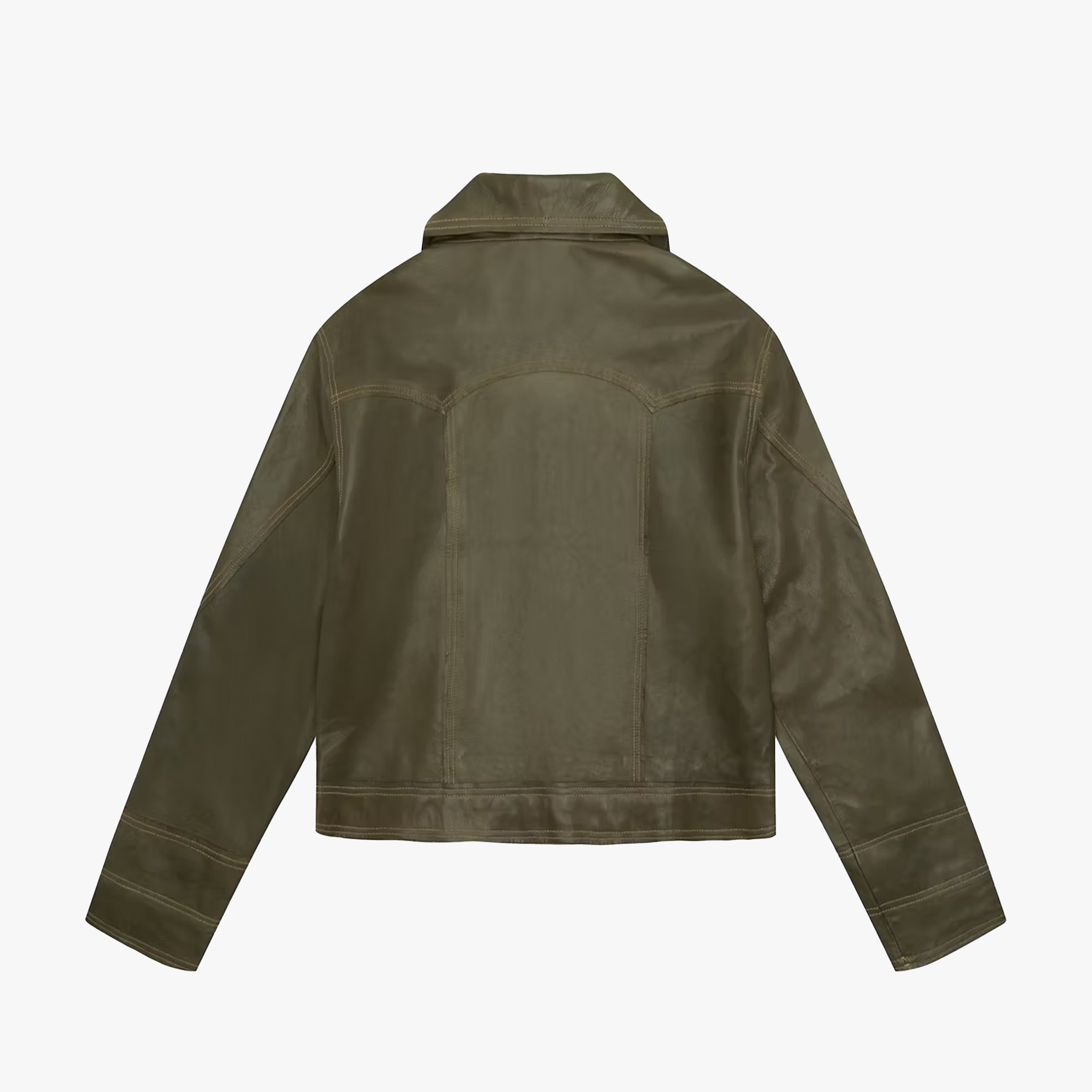 Examples Raw Edge Leather Jacket
