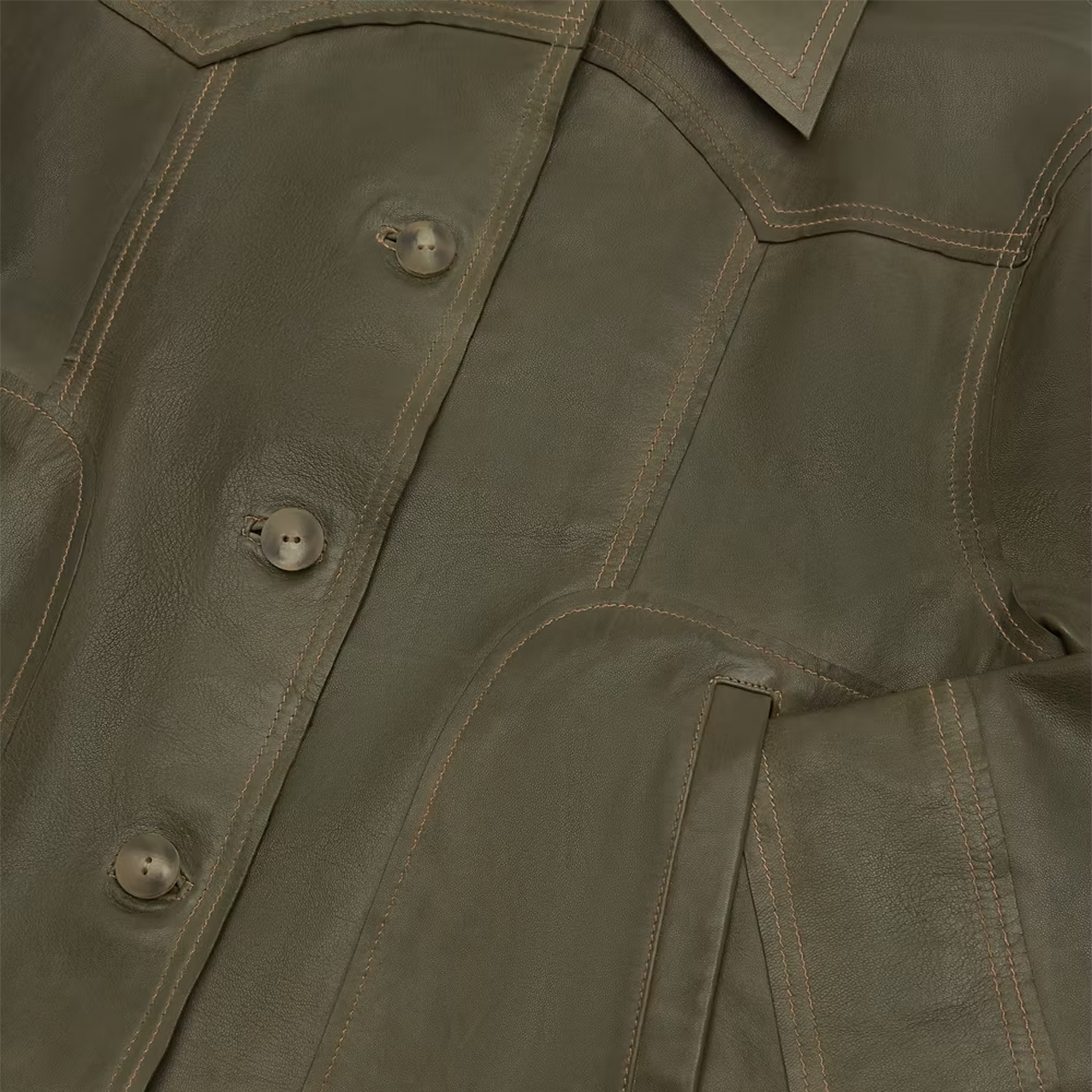 Examples Raw Edge Leather Jacket