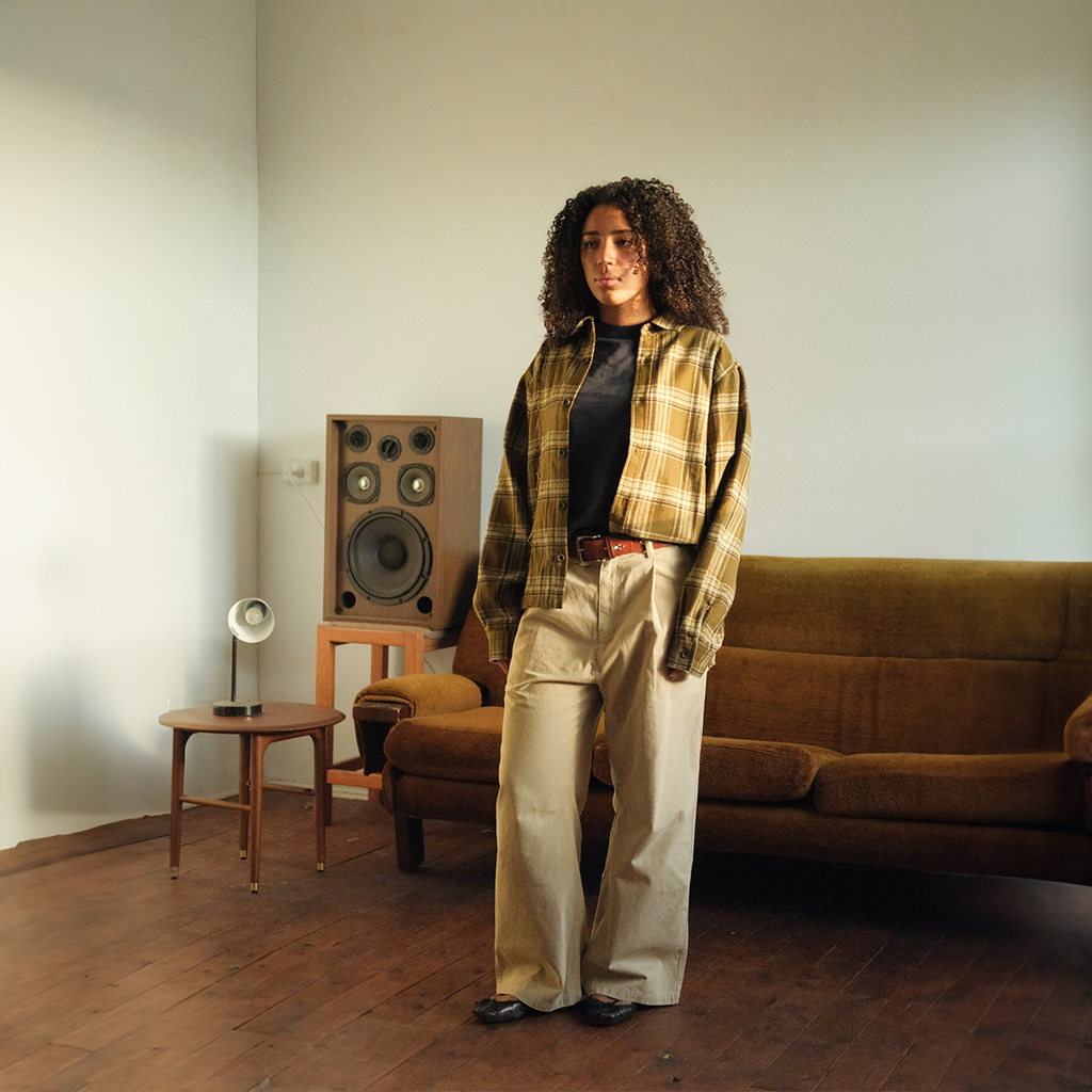 Honour Frayed Overshirt - Olive Check