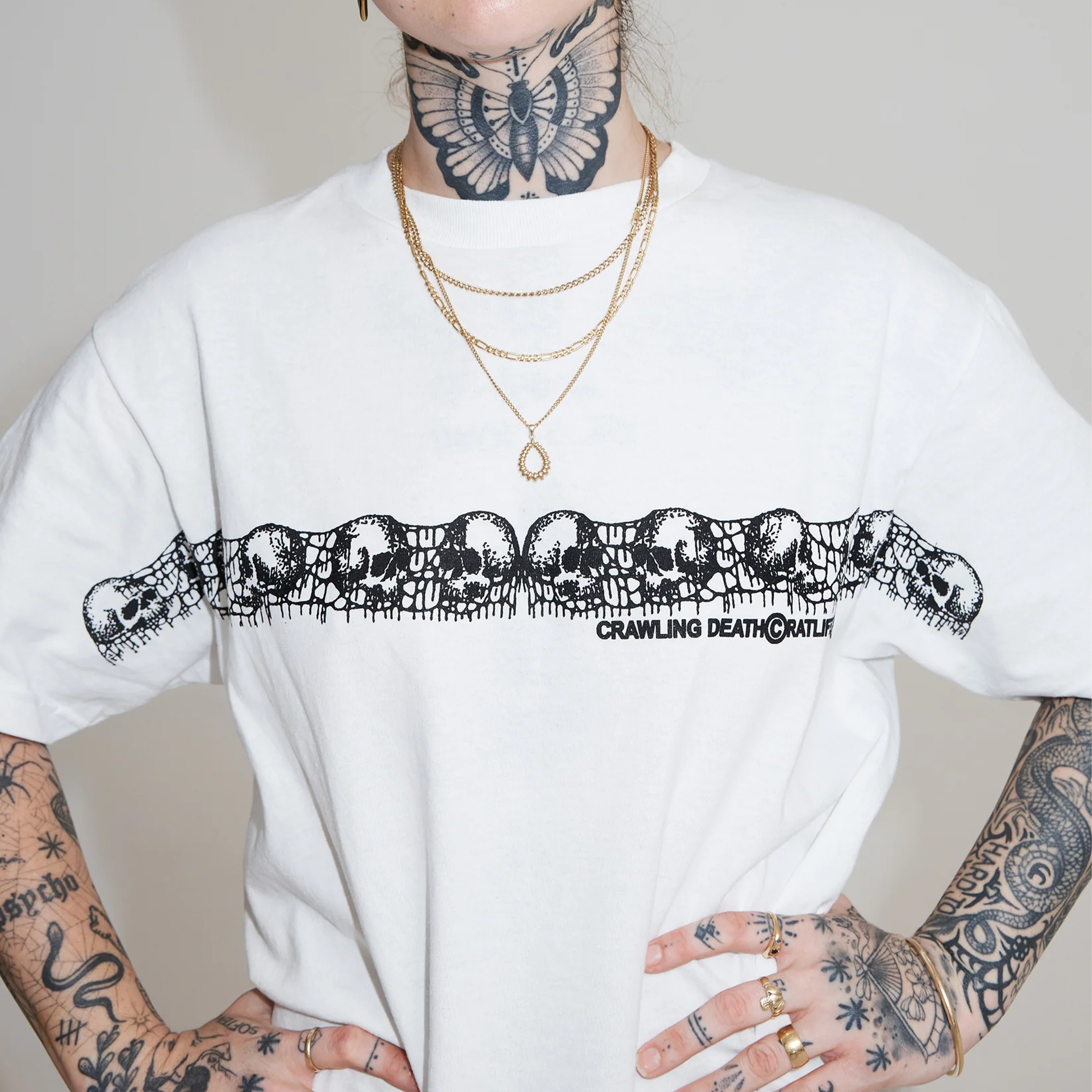 Rat Life X Crawling Life Skull Tee