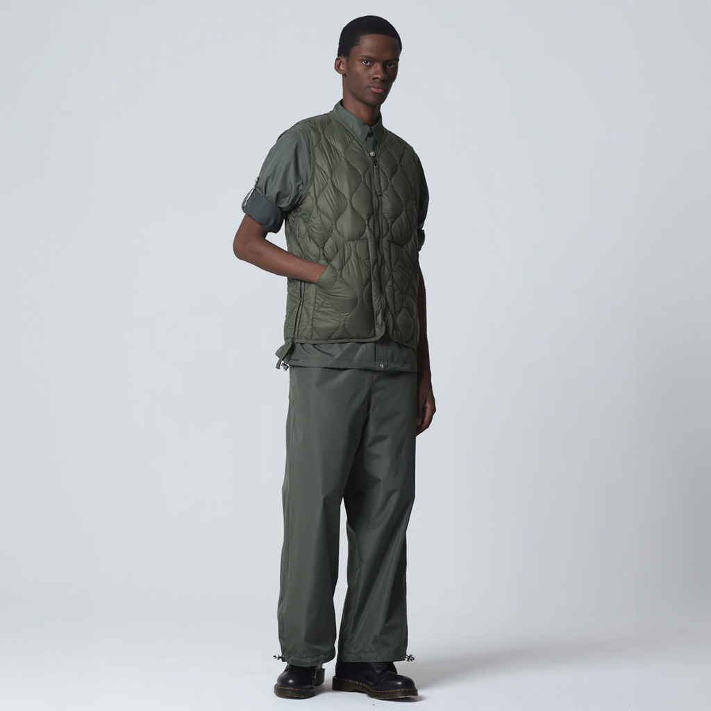 Taion Military V Neck W-Zip Down Vest (Soft Shell) 'Olive'