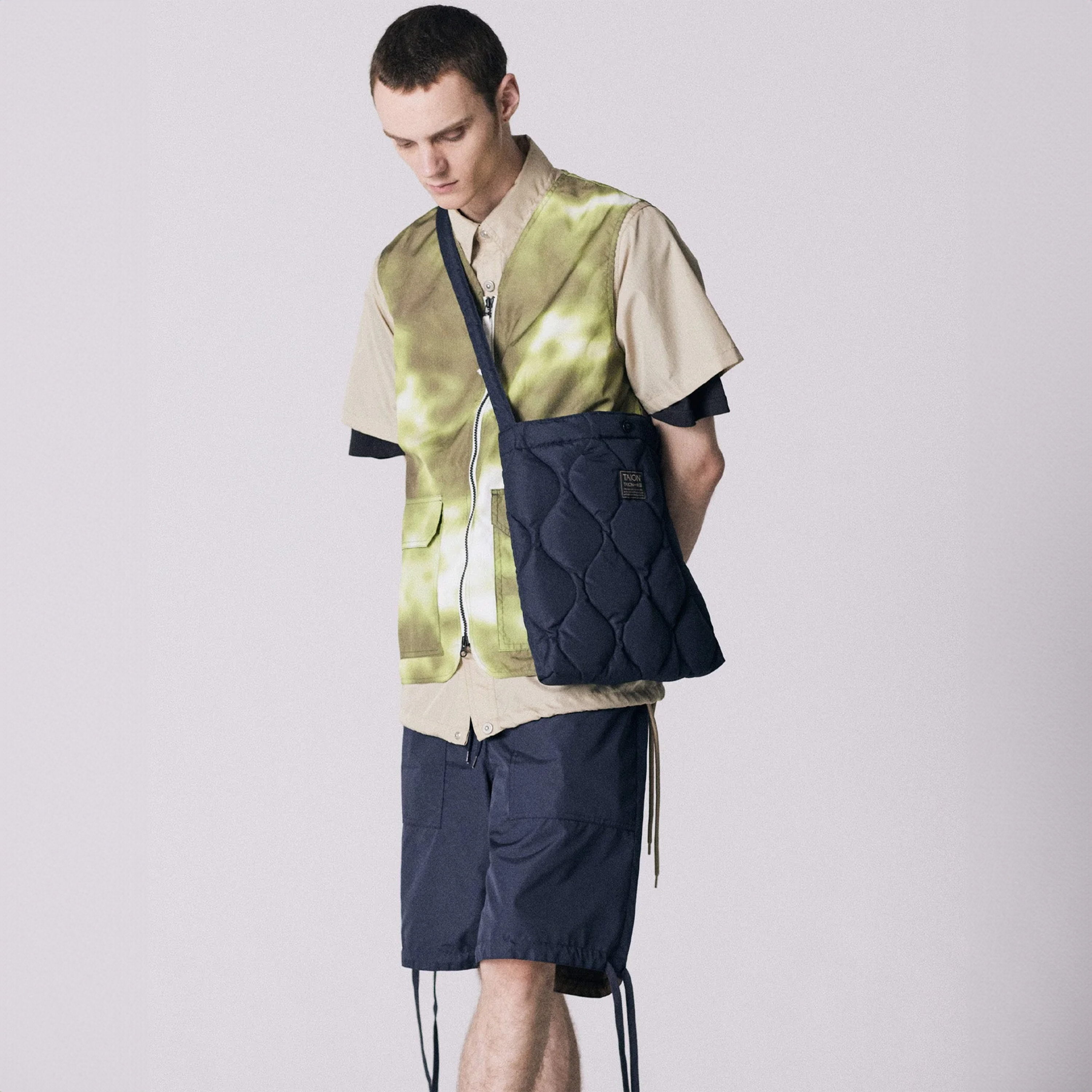 Taion Military Cross Body Down Bag Medium 'Navy'